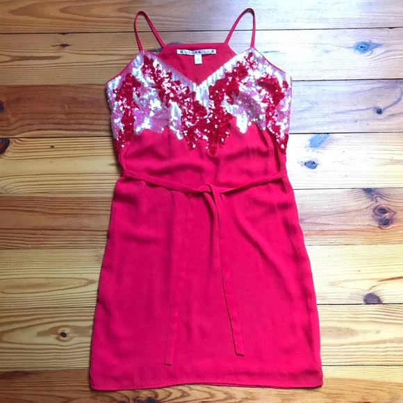 Chelsea & Violet Red Sequin Sheath Dress, GUC, S - Picture 4 of 14